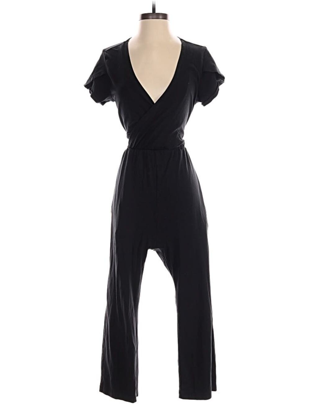 Nunuy Sofia Nursing Jumpsuit Pima Cotton Post Partum Breastfeeding Black Small